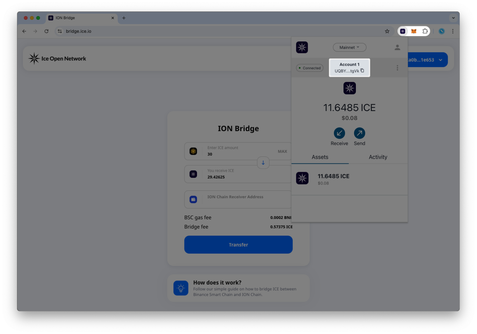 How to bridge your tokens to the ion blockchain